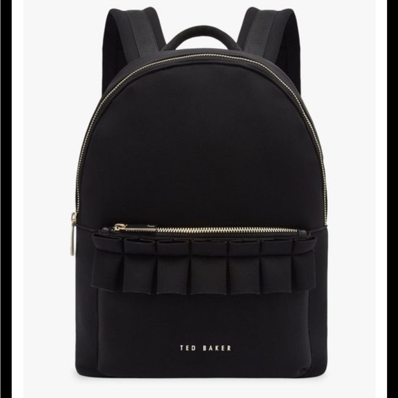 Ted Baker
Womens Black Reese Ruffle Detail Zip Backpack - Picture 1 of 12